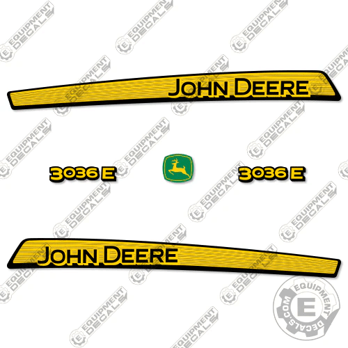 Fits John Deere 3036E Decal Kit Tractor 3036, 3036E, decal kit