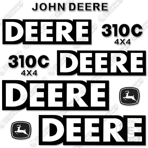 Fits John Deere 310C Decal Kit Backhoe Loader 310, decal kit, john deere, Skid Steer