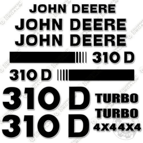 Fits John Deere 310D Decal Kit Backhoe Loader 310, decal kit, john deere, Skid Steer