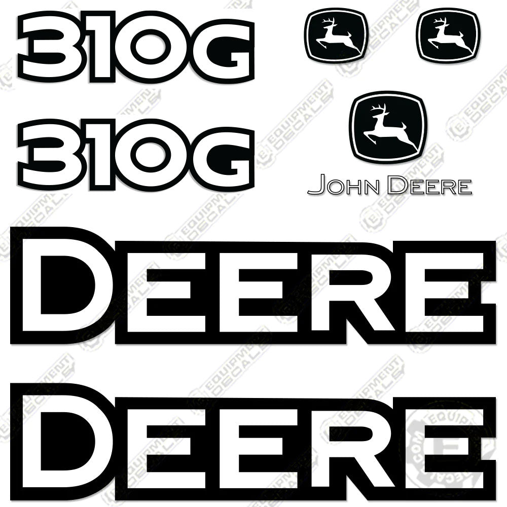 Fits John Deere 310G Backhoe Decal Kit (CUSTOM) 310, 310g, decal kit, john deere