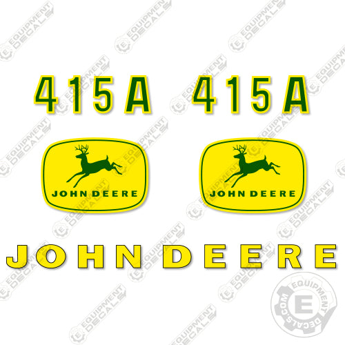 Fits John Deere 415A Decal Kit Plow 415a, decal kit