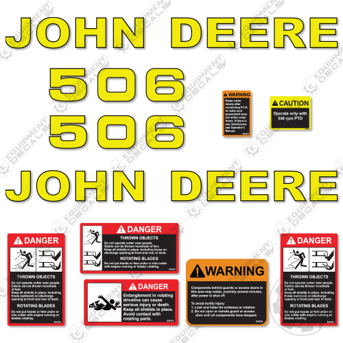 Fits John Deere 506 Decal Kit Rotary Cutter 506, decal kit