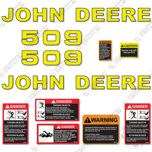 Fits John Deere 509 Decal Kit Rotary Cutter 509, decal kit