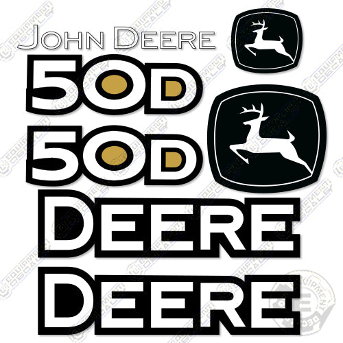 Fits John Deere 50D Decal Kit Mini Excavator 50, decal kit, john deere