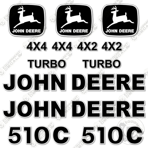 Fits John Deere 510C Decal Kit Backhoe Loader 510, 510c, decal kit, john deere