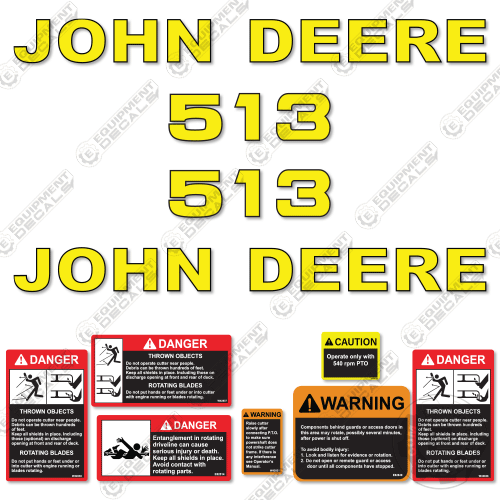 Fits John Deere 513 Decal Kit Rotary Cutter 513, decal kit