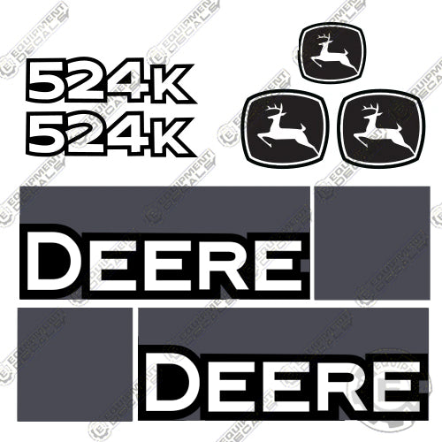 Fits John Deere 524K Decal Kit Wheel Loader 524, decal kit, john deere