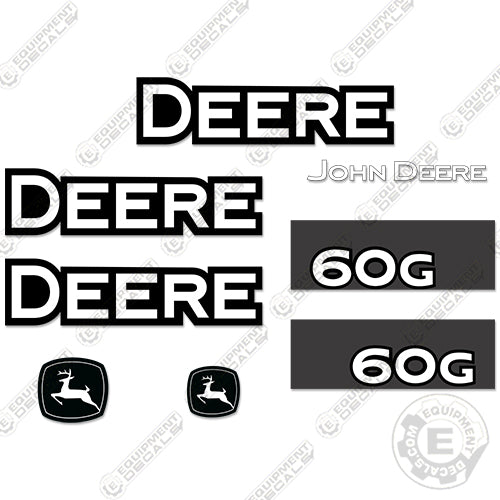 Fits John Deere 60G Excavator Decal Kit 60, 60 G, decal kit, excavater, excavator, john deere