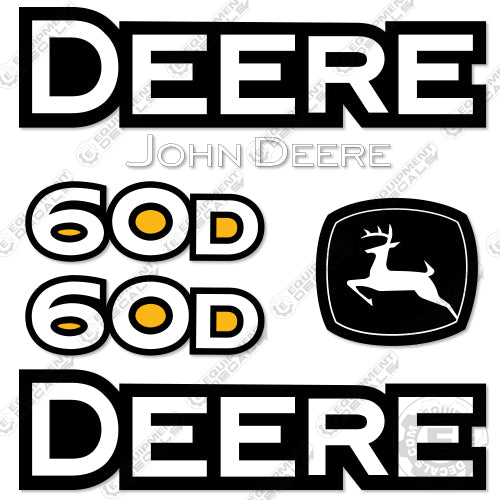 Fits John Deere 60D Decal Kit Mini Excavator decal kit, john deere, Skid Steer