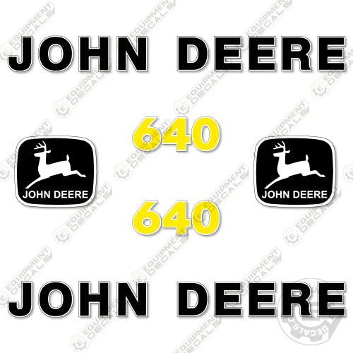 Fits John Deere 640 Decal Kit Skidder (1980s) 640, decal kit