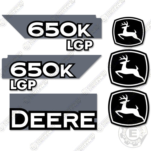 Fits John Deere 650K Dozer Crawler Decal Kit decal kit, john deere