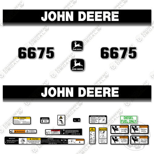 Fits John Deere 6675 Decal Kit Skid Steer 6675, decal kit, john deere, Skid Steer