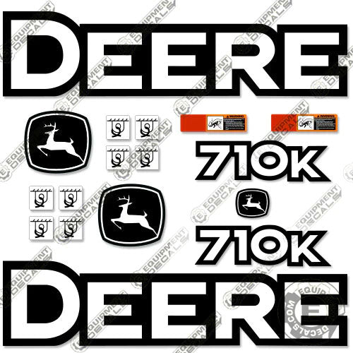 Fits John Deere 710K Decal Kit Backhoe 710, 710k, decal kit