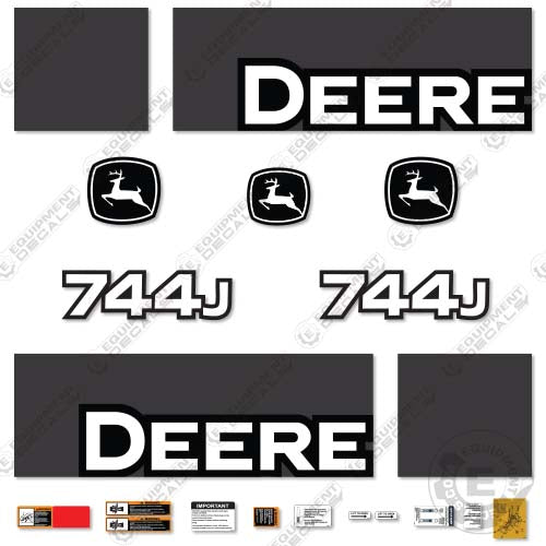 Fits John Deere 744J Decal Kit Wheel Loader 744, 744 j, 744j, decal kit, john deere