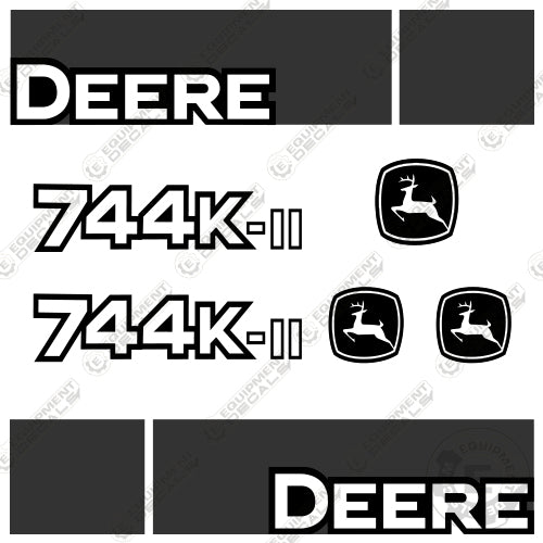 Fits John Deere 744K-II Wheel Loader Decal Kit 644, 644 k, 644k, 744, 744k, 744k-2, 744k-ii, 744k2, 744kii, decal kit, john deere