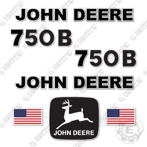 Fits John Deere 750B Decal Kit Dozer 750b, decal kit