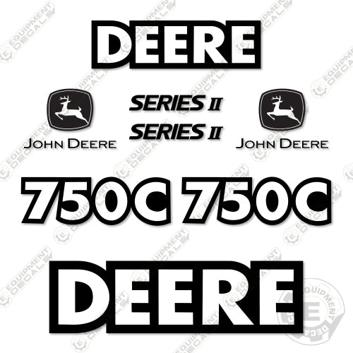 Fits John Deere 750C Series 2 Decal Kit Dozer 750, 750c, decal kit, john deere, series ii