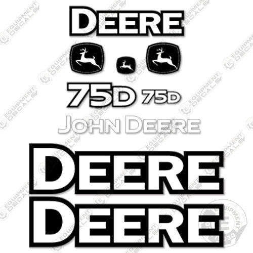 Fits John Deere 75D Excavator Decal Kit 75, decal kit, excavator, john deere