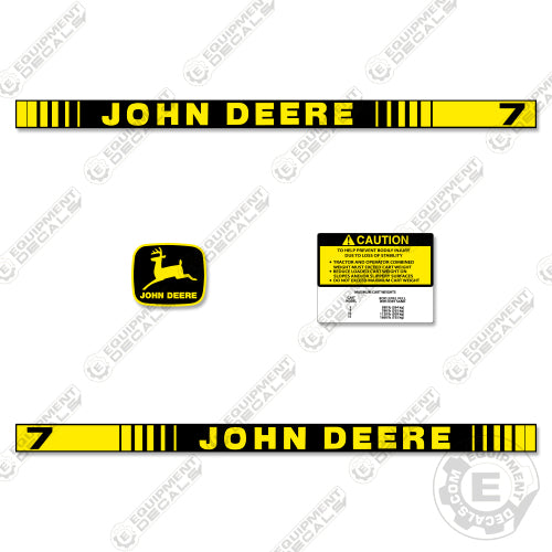 Fits John Deere 7 Decal Kit Lawn Cart 7, decal kit