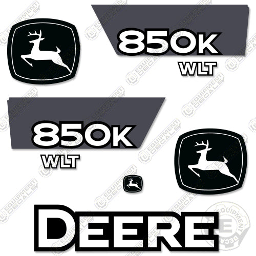 Fits John Deere 850K WLT Dozer Decal Kit - Pre 2015 Style 850, 850-k, 850k, decal kit, john deere