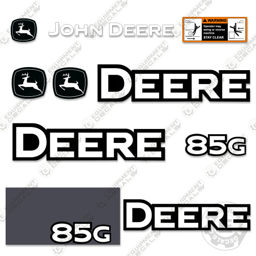 Fits John Deere 85G Decal Kit Excavator 85, decal kit, excavater, excavator, john deere, Skid Steer