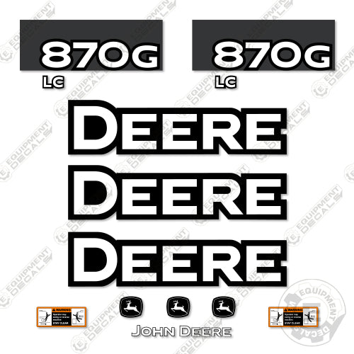 Fits John Deere 870C LC Decal Kit Excavator 870g, 870g lc, decal kit, excavator, john deere