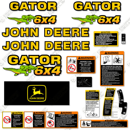 Fits John Deere Gator Decal Kit 6X4 Utility Vehicle (Older Style) decal kit, excavator, john deere