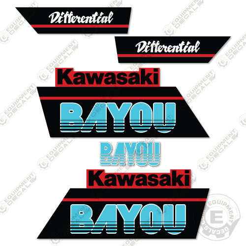 Fits Kawasaki Bayou Decal Kit ATV off-road, offroad