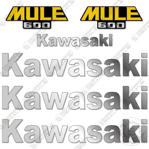 Fits Mule 600 Decal Kit Utility Vehicle 600, decal kit, fuel, fuel injected, injection, power, power steering, steering