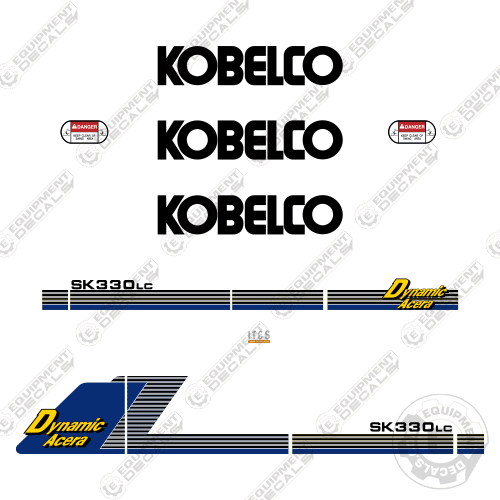 Fits Kobelco SK330LC-6 Decal Kit Excavator 330, 330lc, 330LC-6, decal kit, lc6, sk, SK330LC-6