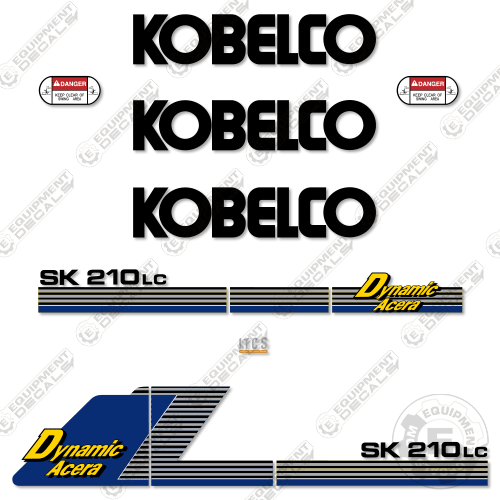 Fits Kobelco SK210LC-6 Decal Kit Excavator 210, 210lc, decal kit, sk