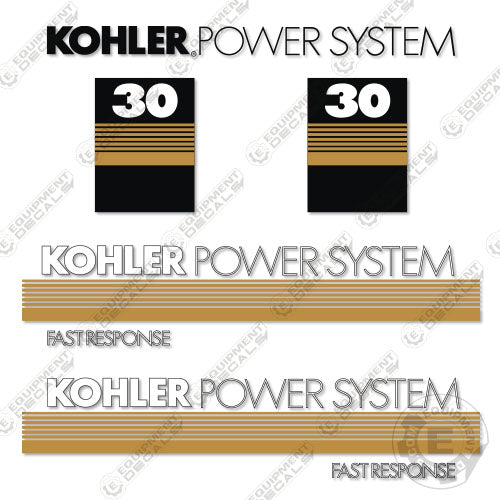 Fits Kohler Power System 30 Decal Kit Generator 30, decal kit, kohler 30