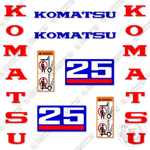 Fits Komatsu 25 Decal Kit Forklift 25, 25s, decal kit, fg, fg25, fg25s, s