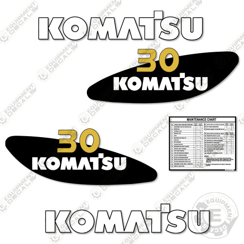 Fits Komatsu 30 Decal Kit Forklift 30, decal kit, fg, s