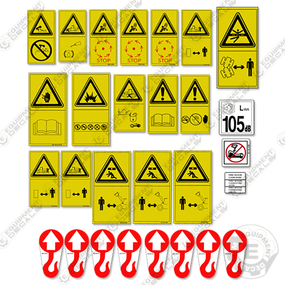 Fits Komatsu Wheel Loader Safety Decal Package decal kit