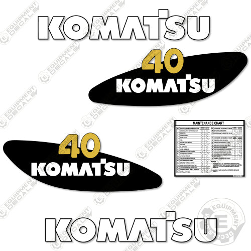 Fits Komatsu 40 Decal Kit Forklift 40, decal kit, fg, s