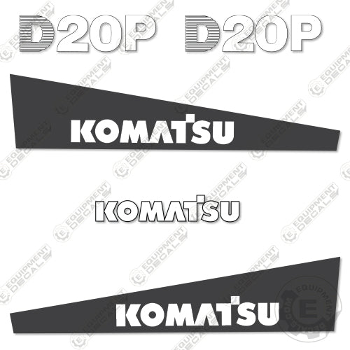 Fits Komatsu D20P-7 Decal Kit Dozer 20, 20p, d20, d20p, d20p-7, decal kit