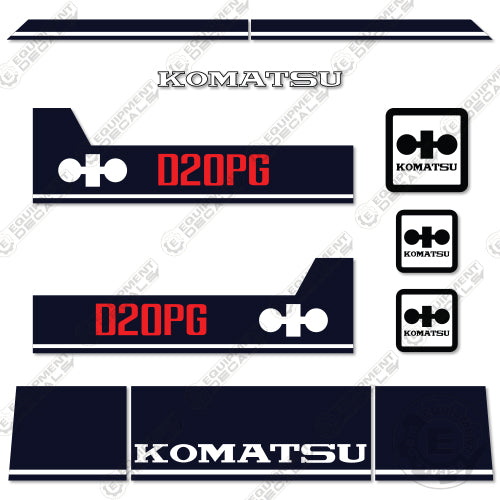 Fits Komatsu D20PG-6 Decal Kit Crawler Tractor Dozer 20, 20p, 20pg, 20pl, 20pll, d20, d20p, d20p6, d20pg, d20pg-6, d20pl, d20pl6, d20pll, d20pll6, decal kit