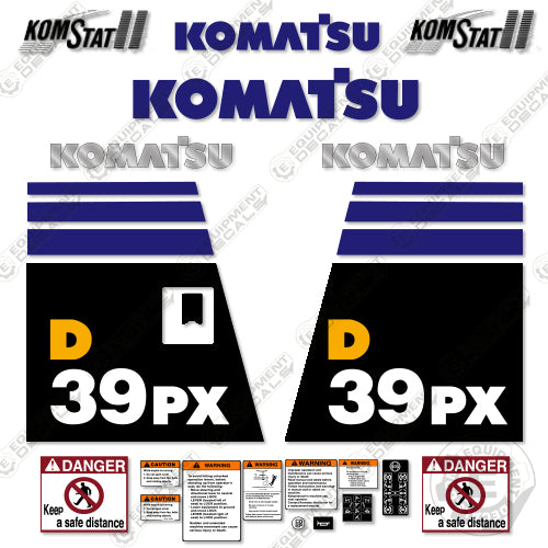 Fits Komatsu D39PX-21 Decal Kit Dozer 39, 39px, d39, d39px, decal kit, dozer, equipmentdecals, komatsu