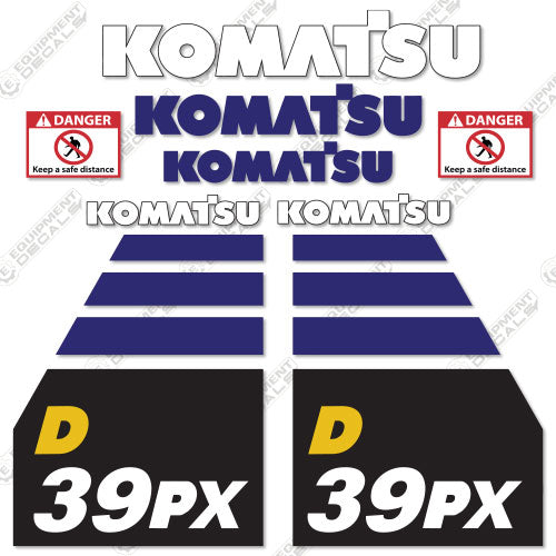 Fits Komatsu D39PX-24 Decal Kit Dozer d39px, decal kit, dozer, equipmentdecals, komatsu