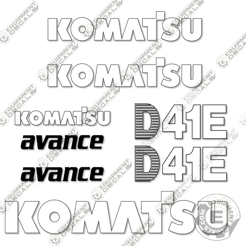 Fits Komatsu D41E Decal Kit Dozer 41, 41e, d41, d41e, decal kit