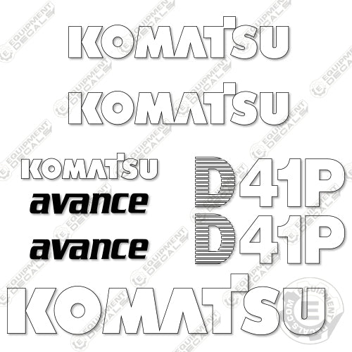 Fits Komatsu D41P Decal Kit Dozer 41, 41p, d41, decal kit