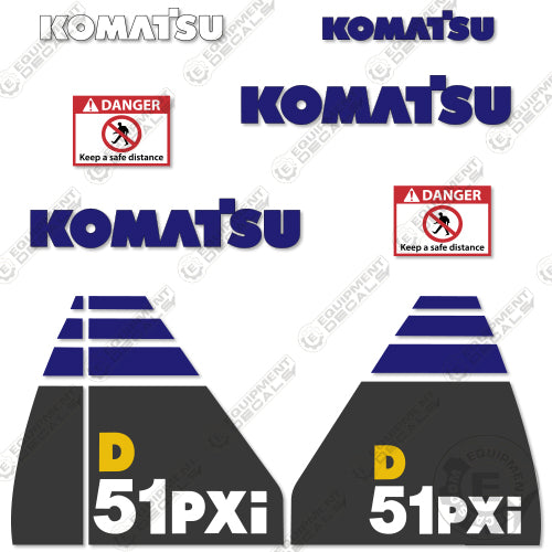 Fits Komatsu D51PXI-22 Decal Kit Dozer 51, 51-px, 51px, decal kit