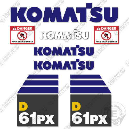 Fits Komatsu D61PX-15 Decal Kit Dozer 61, d61, d61px, d61px-15, decal kit