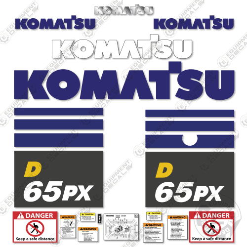 Fits Komatsu D65PX-18 Decal Kit Dozer 65, 65-18, decal kit