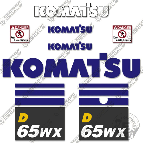 Fits Komatsu D65WX-18 Decal Kit Dozer 18, 65, 65wx, d65wx, d65wx-18, decal kit