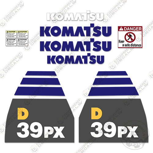 Fits Komatsu D39PX-22 Decal Kit Dozer 39, d 39, d-39px, d39, d39px, decal kit, px