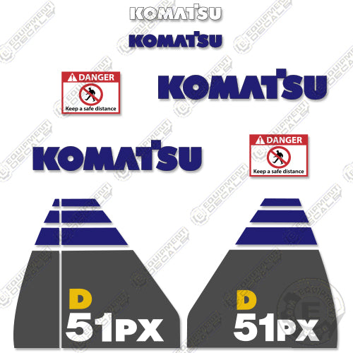 Fits Komatsu D51PX-22 Decal Kit Dozer 51, 51-px, 51px, decal kit