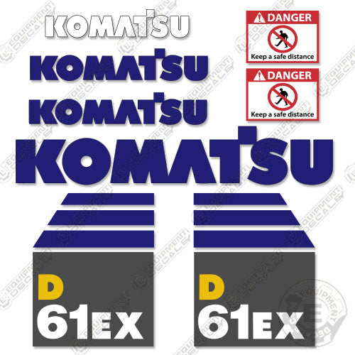 Fits Komatsu D61EX-15 Decal Kit Dozer decal kit