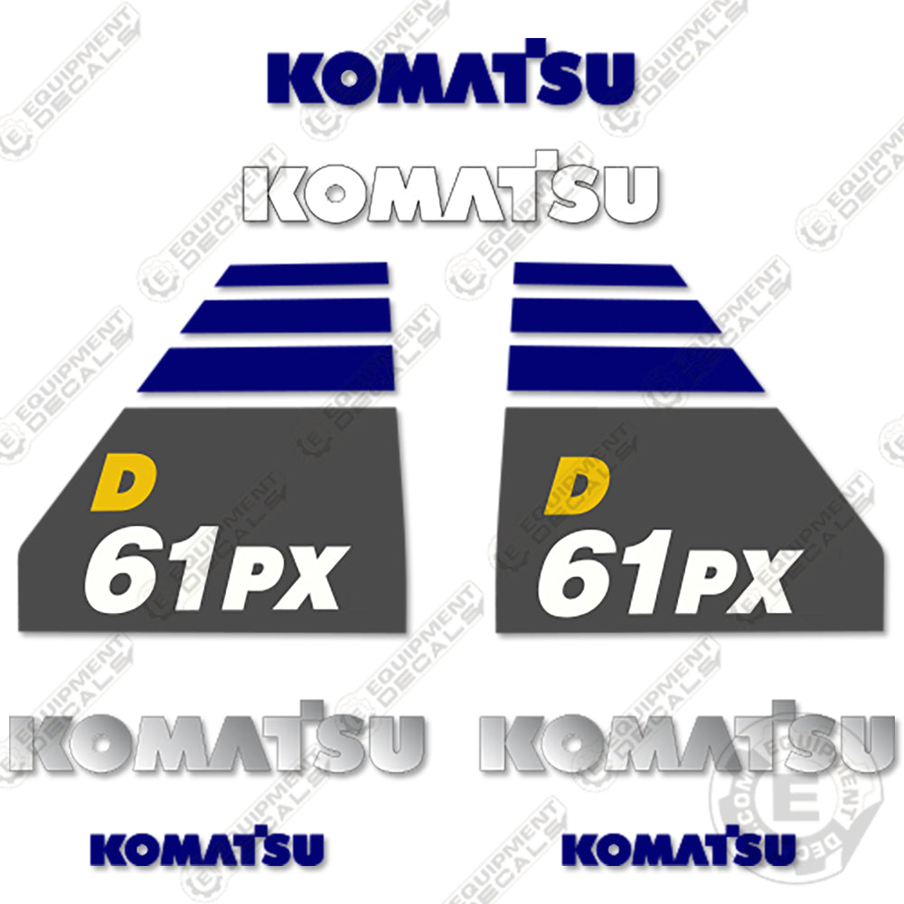 Fits Komatsu D61PX-23 Decal Kit Dozer 61px, d61, d61px, d61px-23, d61px23, decal kit